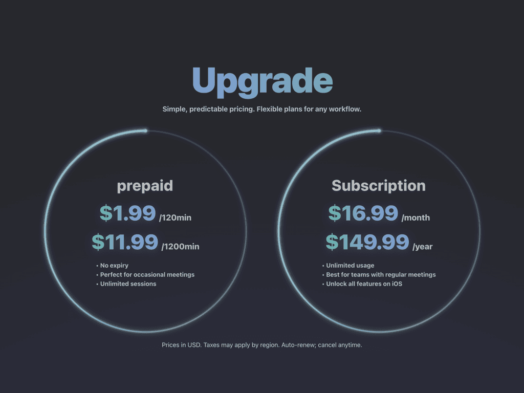 Pricing Plans — Why Minutes.AI’s pricing fits every user
