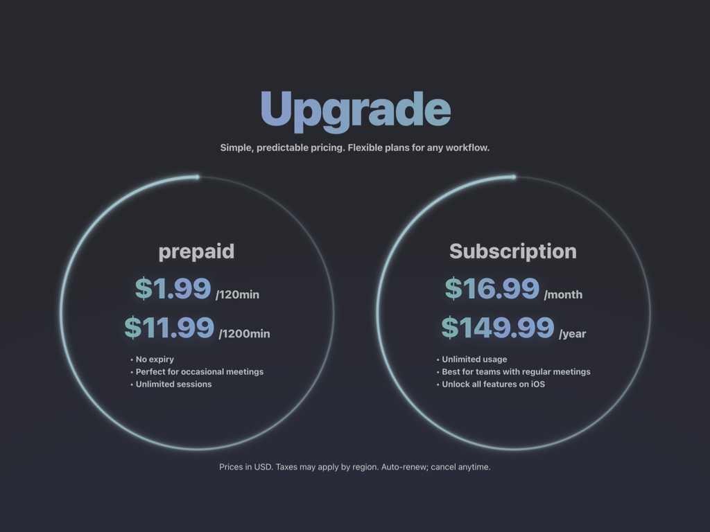 Pricing Plans — Why Minutes.AI’s pricing fits every user