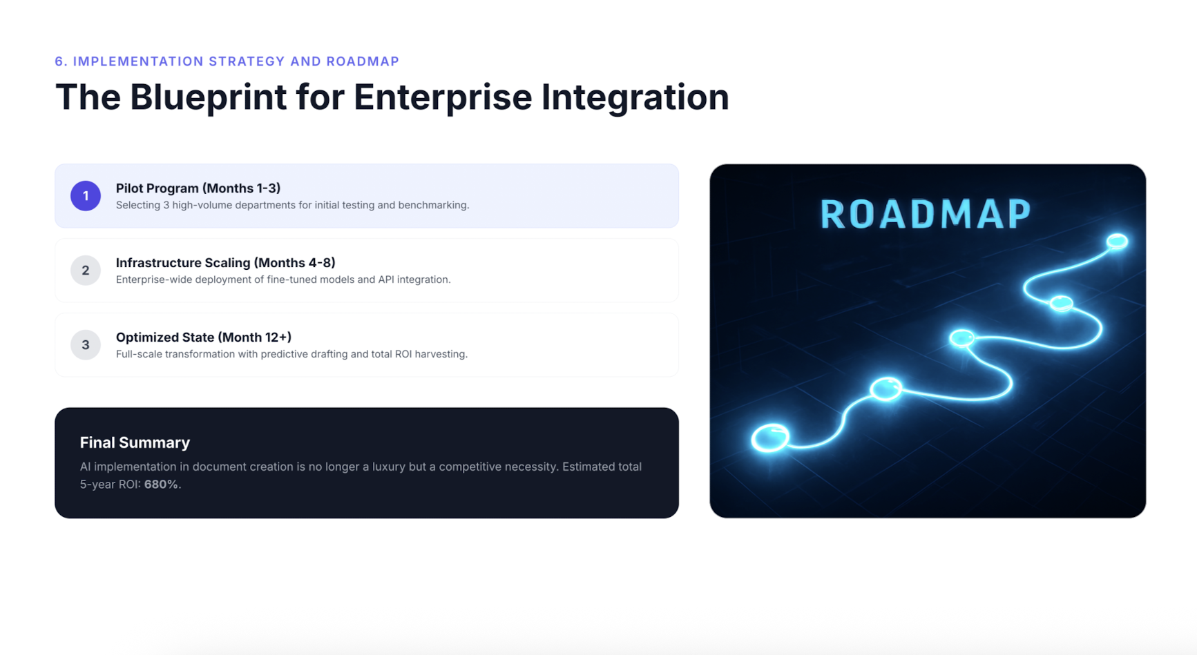 SlideAI ROI Sample: 6. Roadmap Strategik